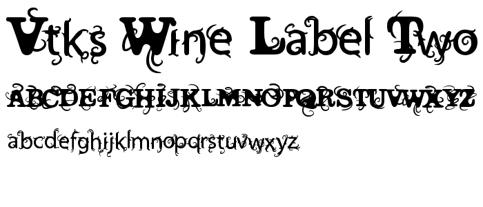 Vtks Wine Label Two font